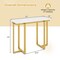 Modern Console Table with Faux Marble Top 42 Inch Entryway Hallway Table